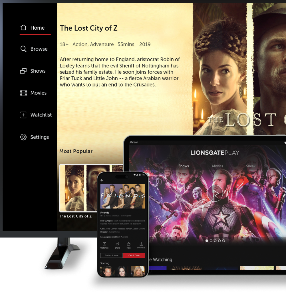 Lionsgate Play UI UX: UniKwan OTT Platform Case Study