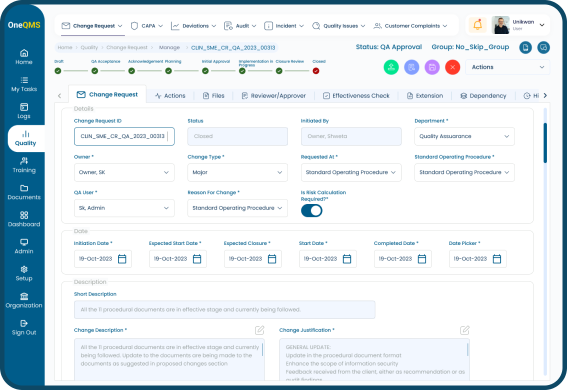 navigation interactions